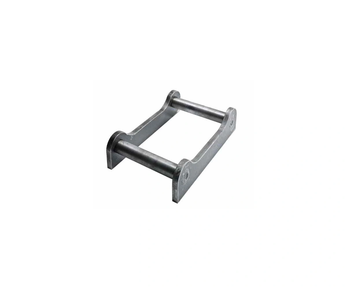 Excavator adapter bracket hitch with pin connection points
