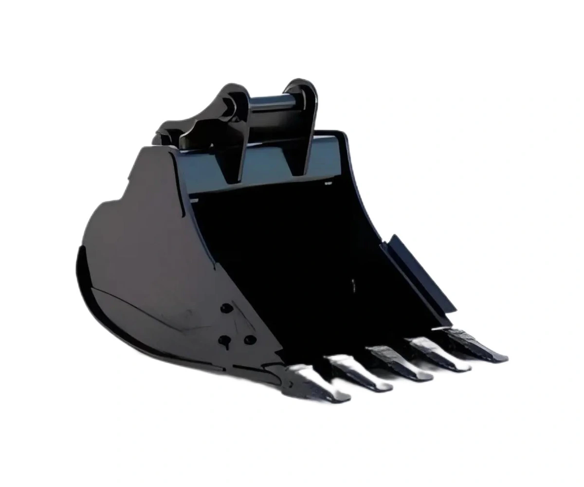 Excavator general purpose bucket with wide digging edge