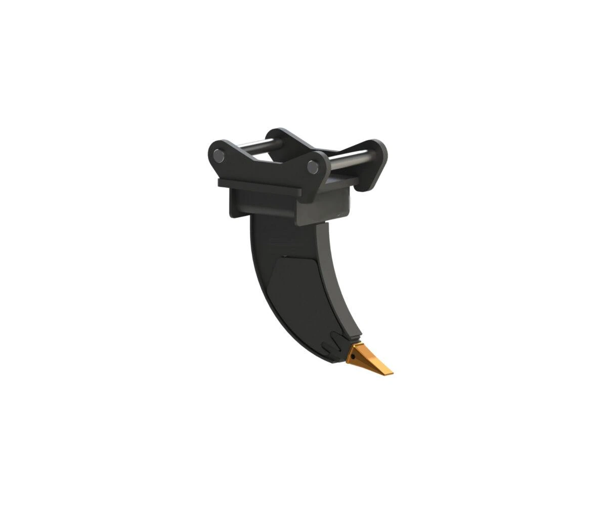 Excavator ripper tooth with pointed steel digging shank