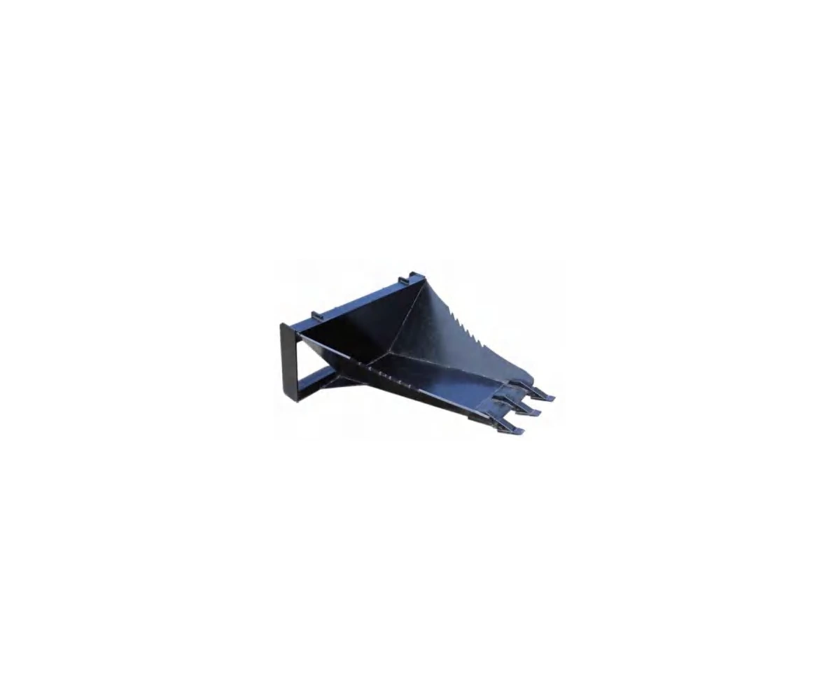 Heavy duty stump bucket with pointed digging blade
