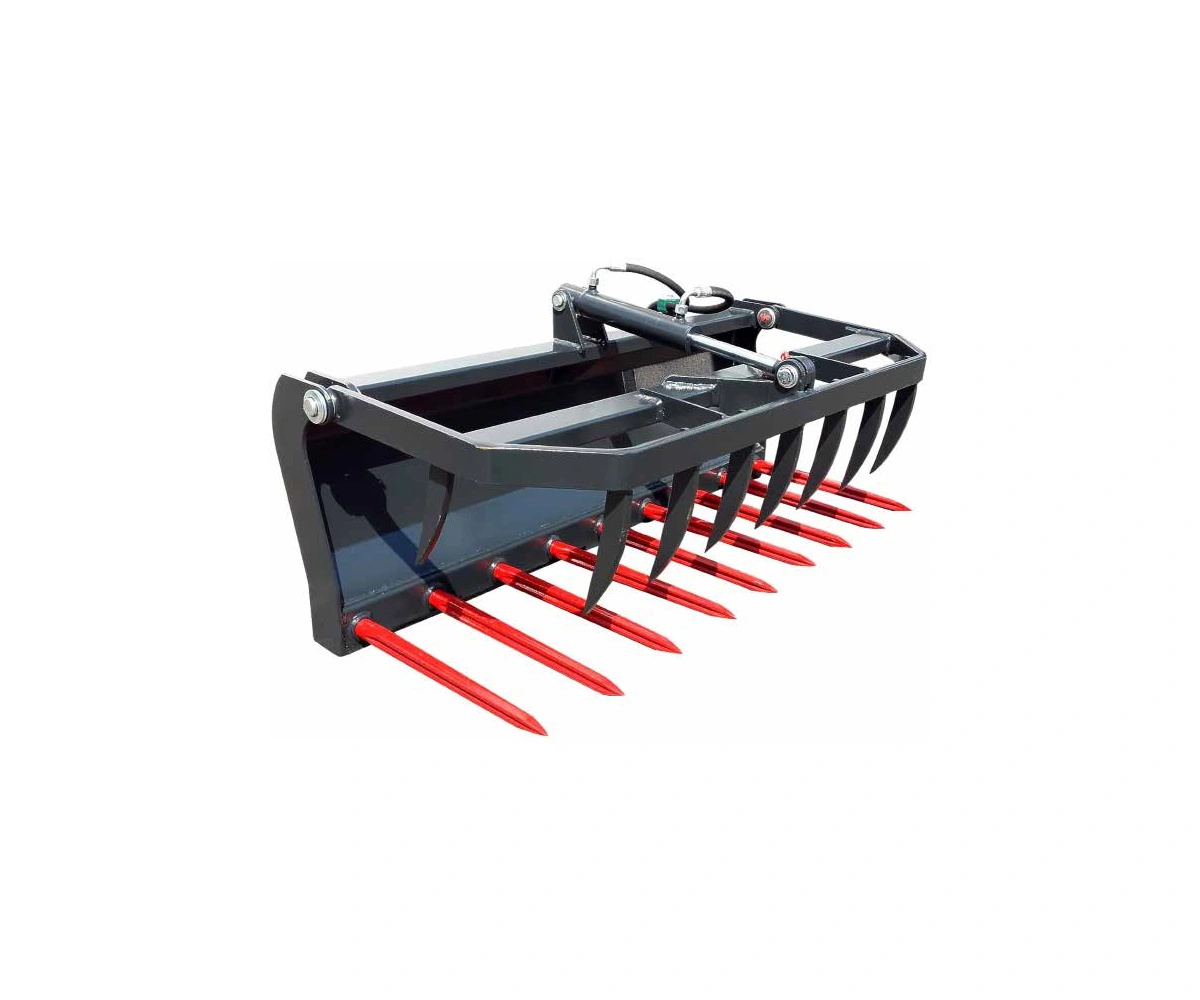 Feed grip attachment with curved clamping frame