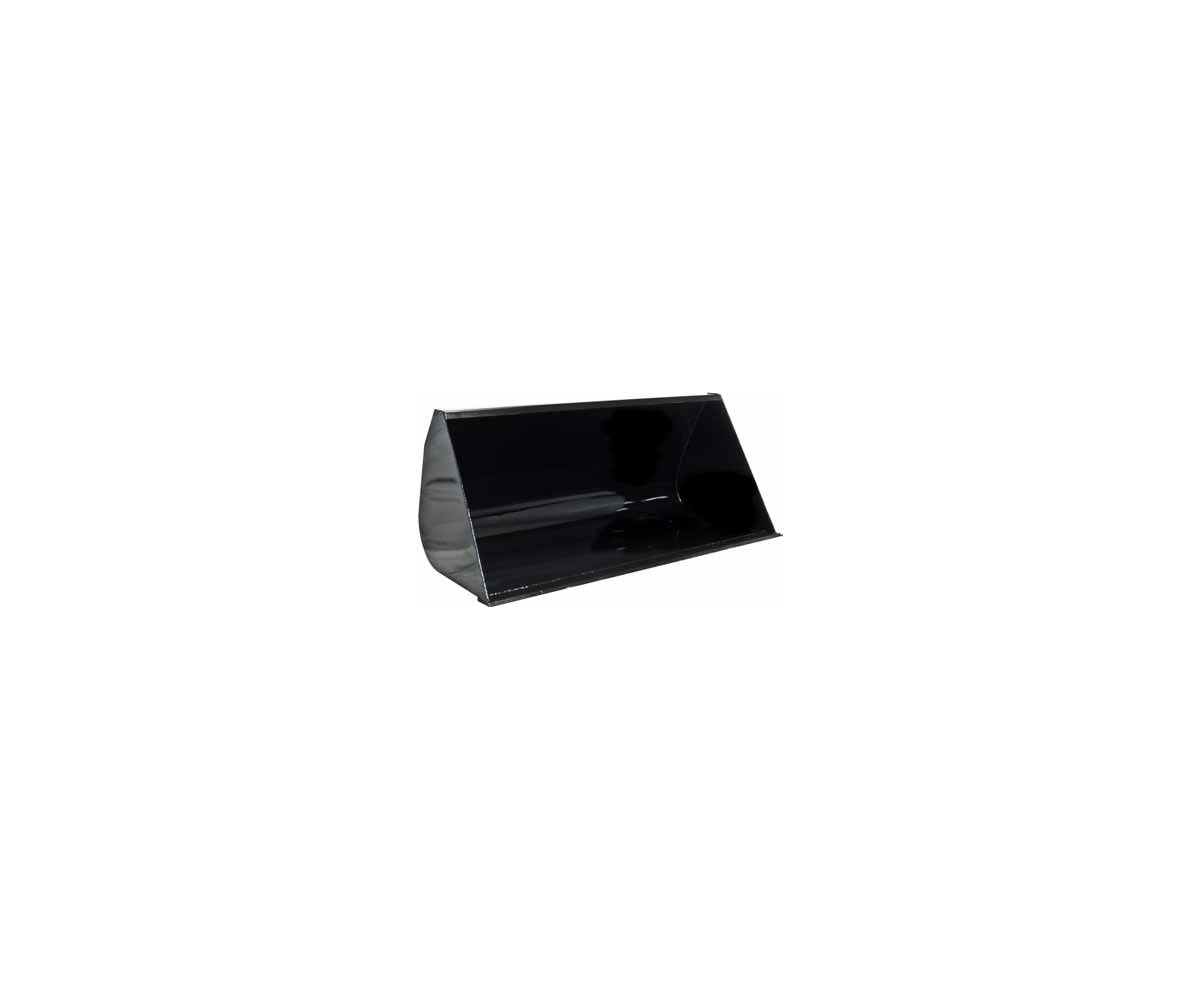 Light material loader bucket with wide front opening