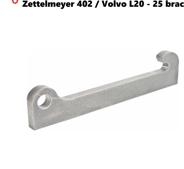 Steel Zettelmeyer 402 / Volvo L20-25 brackets mounting connection shown in catalog diagram