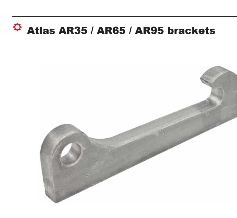 Steel Atlas AR35 / AR65 / AR95 brackets mounting connection shown in catalog diagram
