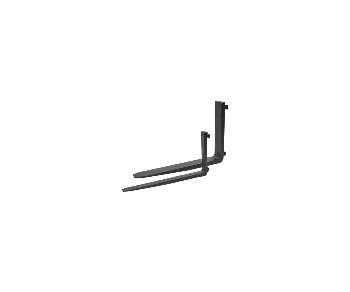 Pair of straight steel loader fork tines