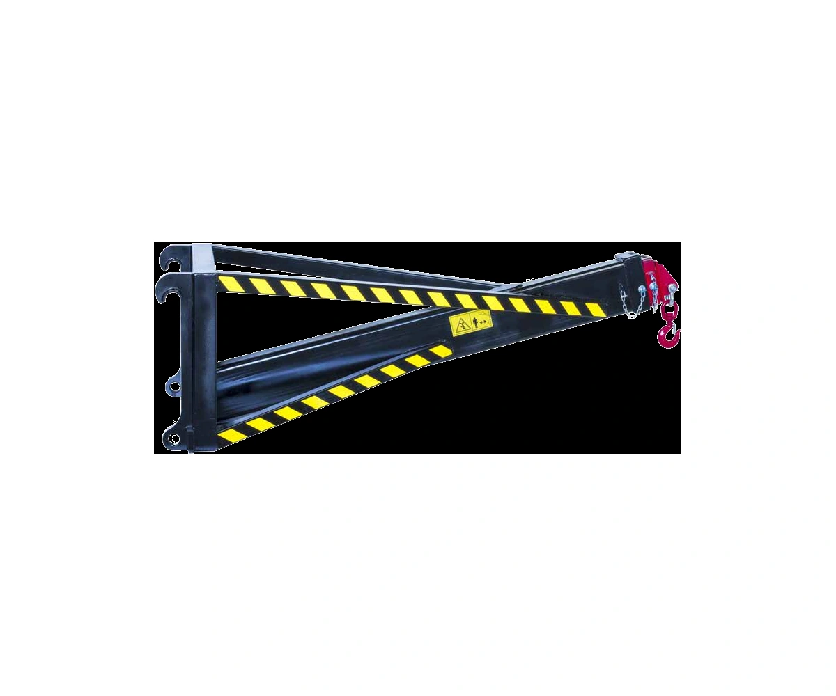 Mechanical loader crane arm with telescoping lifting boom