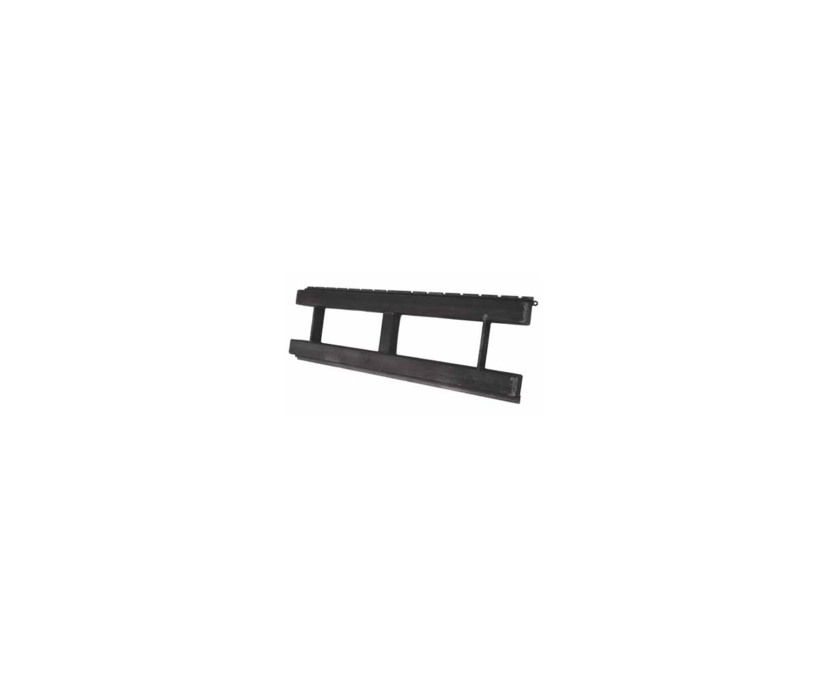Loader pallet fork frame shown without welded mounting brackets