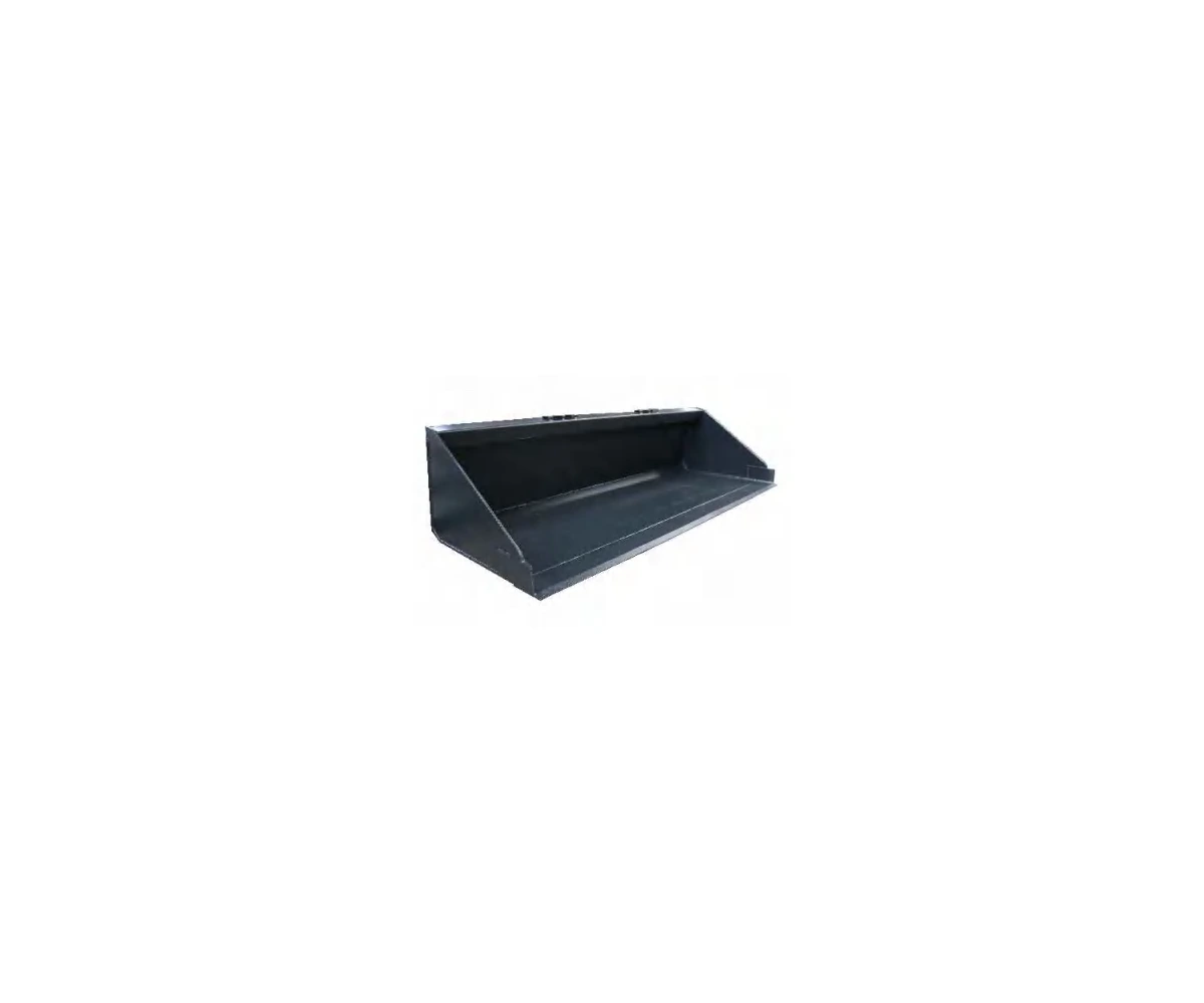 Skid steer general purpose bucket with wide steel cutting edge