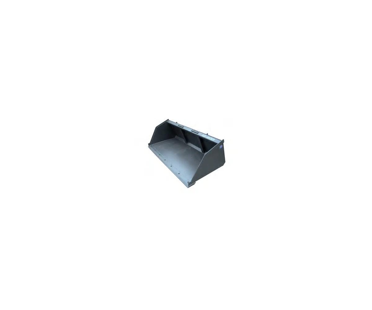 Skid steer snow bucket with high sides and wide scoop