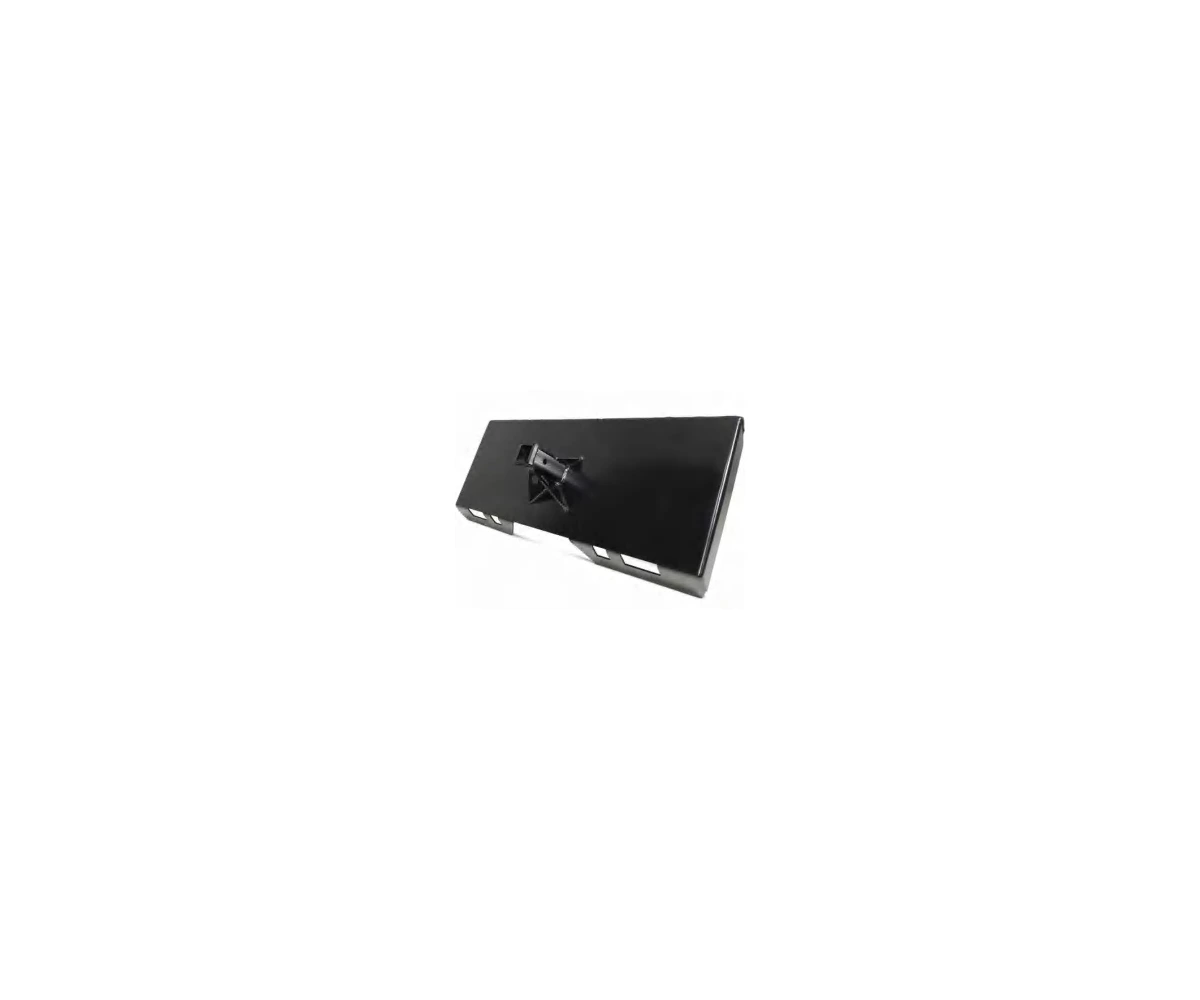 Skid steer mount plate with central trailer receiver hitch