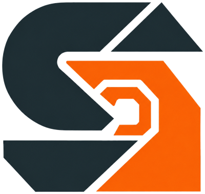 SKIDANEX orange and charcoal attachment brand logo